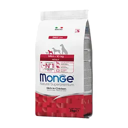 Сухий корм для собак Monge Dog Mini Adult зі смаком курки та рису 3 кг (8009470004114)
