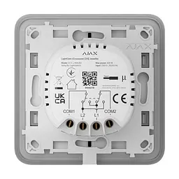 Розумний перехресний вимикач Ajax LightSwitch (Crossover) Jeweller (black/чорний) (26-00413) - мініатюра 2