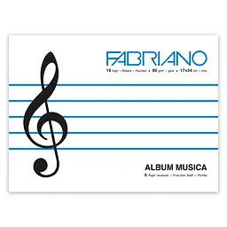 Альбом для нот MUSICA 17х24см, 80г/м2, 16л, Fabriano