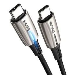 Кабель Baseus Water Drop-Shaped Lamp Cable Type-C to Type-C 1m CATSD-J01 Black