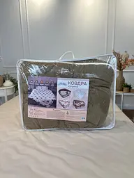 Ковдра євро відкрита двостороння з вовни Arda Pure Wool 21441 195х215 см капучино - мініатюра 5
