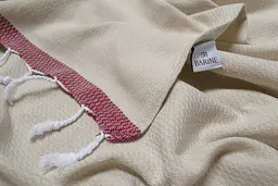 Рушник Barine Pestemal - Basak 95x165 Beige-Marsala бежевий-марсала - мініатюра 3