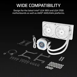 СВО Corsair Nautilus 240 RS LCD White (CW-9061032-WW) - мініатюра 9
