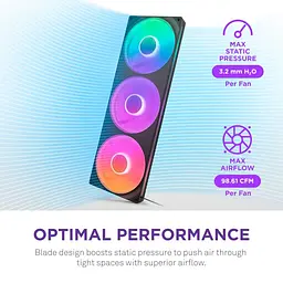 Вентилятор NZXT F420 RGB Core Fan Single Frame (RF-U42HF-B1) Black - мініатюра 6
