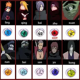 Набір кілець Наруто Naruto 10 шт N.22.91 - мініатюра 4