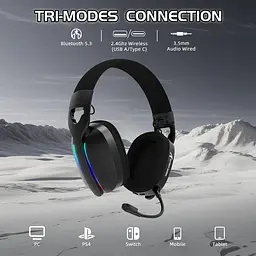 Игровая гарнитура Attack Shark L90 Wireless (AS-L90-B) Black (G-000003711) - миниатюра 7