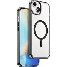 Чохол WiWU Magnetic Crystal Case для Apple iPhone 15 Transparent/Black [96955]