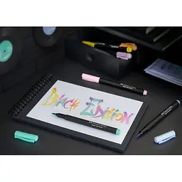 Фломастери Faber-Castell пензлики Black Edition Pastel пастельних кольорів, 6 кольорів (32357) - мініатюра 6