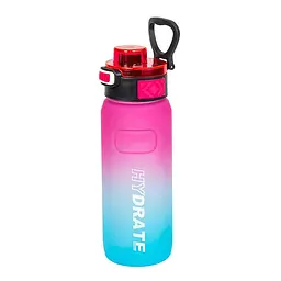 Пляшка для води 2501-SPPink-Blue з поїльником та кнопкою, 800 мл