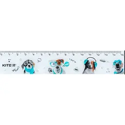 Лінійка пласт. 15см "Kite" №K24-090-1 Dogs