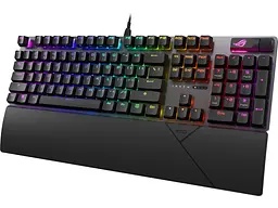 Клавіатура Asus ROG Strix Scope II RX Red EN/UK RGB Black (90MP0350-BKMA00) - мініатюра 2