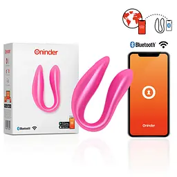 Смарт вібратор для пар DOUBLE PLEASURE, колір: рожевий Oninder (Іспанія) Oninder O937690 103162 - мініатюра 1