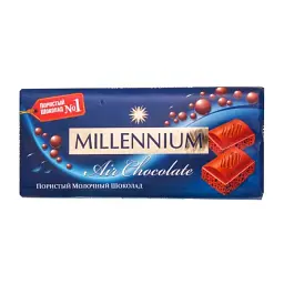 Шоколад Millennium молочний пористий 85г