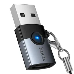 Перехідник HOCO Victory USB male to Type-C female adapter UA46B USB3.0, 60W, LED