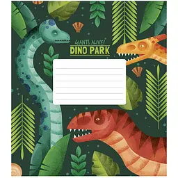Зошит учнівський Школярик Dino park, в косу лінію, 12 аркушів, ВД-лак, 30 шт. (012-3227C) - мініатюра 4