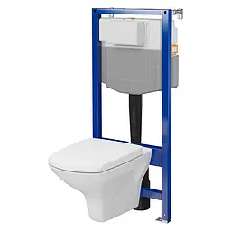 Комплект інсталяція Cersanit Aqua 50 QF + унітаз Cersanit Carina CleanOn із сидінням duraplast Soft Close S701-816