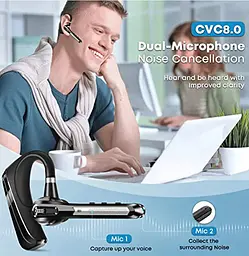 Бездротова Bluetooth гарнітура HSP-B3 з кнопками управління шумозаглушенням Бізнес гарнітура - мініатюра 10