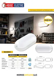 Світильник світлодіодний стельовий вологозахищений Horoz Electric MAXIMUS-24 IP54 24W 6400К Білий - мініатюра 4