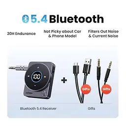 Адаптер бездротовий - Ugreen CM724 Bluetooth 5.3 - AUX 3.5 Receiver Audio Adapter (35003) UGR-35003 - мініатюра 6