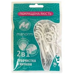 Зубочистка Manorn з освіжаючою ниткою 36 шт. (MED010230)