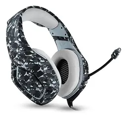 Дротові ігрові навушники Onikuma Gaming K1-B, 3.5mm, 2.2m, Camouflage-Grey - мініатюра 4