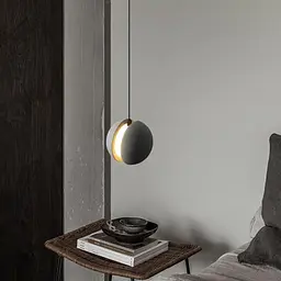 Підвіс MOON CONCRETE у вигляді розділеної сірої бетонної кулі Line.F MJ 169-140 GR