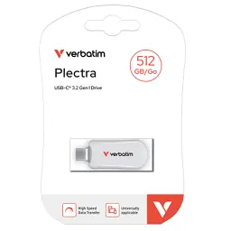 USB флеш накопичувач Verbatim 512GB Plectra White USB-C (30231) - мініатюра 2