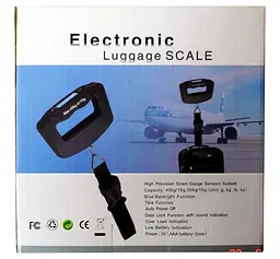 Кантер ручные электронные весы для багажа с подсветкой Luggage Scale 50kg (1522 ACS A09) ручні ваги - миниатюра 5