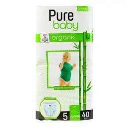 Підгузки-трусики Pure Baby Jumbo Organic 5 (11-18 кг) 40 шт. - мініатюра 4