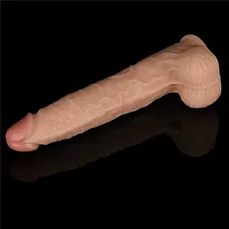 Вібратор Lovetoy Power Basics Cock 11'' 28.3 см (тілесний) - мініатюра 15