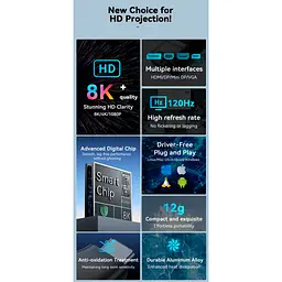 Перехідник HDMI F to USB-C M 4K60Hz Essager (EZJHD60-MJ0G-P) - мініатюра 3