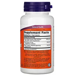 Натуральная добавка NOW Grape Seed 250 mg, 90 вегакапсул - мініатюра 2