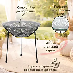 Стіл садовий 4Points Capri ⌀50см - мініатюра 4