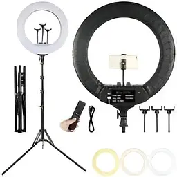 Лампа кільцева Soft Ring RL-14 LED з пультом і штативом  - мініатюра 2