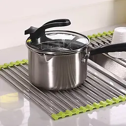 Сушарка підставка для посуду на мийку салатову 23*37 см Kitchen Drainboard - мініатюра 2