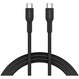 Дата кабель USB-C to USB-C 1.0m OnWire 60CL C-C 60W COLOR Braided 1m Black Canyon (CND-CCAP60AB10B)