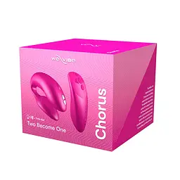 Смарт-вібратор для пар We-Vibe Chorus Cosmic Pink, сенсорне керування вібраціями стисненням пульта - мініатюра 10