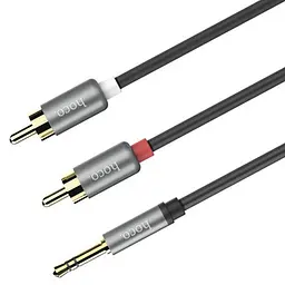 Кабель 3,5"-2RCA" 1,5m Hoco Grey (UPA-10) - мініатюра 3