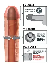Насадка-подовжувач для пеніса Pipedream Mega Extension Flesh, +5.1 см - мініатюра 4