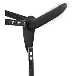 Страпон із вібрацією Fetish Tentation Vibrating Strap-On with Dildo Black - мініатюра 2