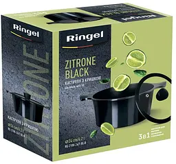 Каструля Ringel Zitrone Zitrone Black 4.2 л 24 см (RG-2108-24BL) - мініатюра 6