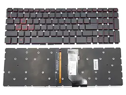 Клавіатура для ACER Nitro 5 AN515-41, AN515-42, AN515-51, AN515-52, AN515-53 (RU Black, RED leter з підсвіткою)