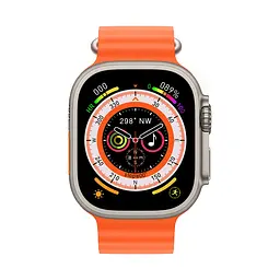 Смарт-годинник WIWU SW01 Ultra Lite Сріблястий корпус оранжевий ремінець - мініатюра 3