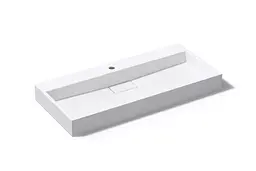 Умивальник VBI Este підвісний з отвором під змішувач 100x46 см white VBI-019921 - мініатюра 4
