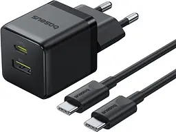 Мережевий зарядний пристрій Baseus Palm C+U 30W EU USB-C to USB-C cable black (P1011160A113-01)