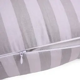 Подушка для вагітних та відпочинку MirSon Г-подібна №5004 Color Line Stripe White Gray 140х40х20 см біло-сіра (2200010969559) - мініатюра 3