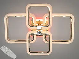Люстра стельова LED Diasha A8208/4G, 70W, 3200K-6500K, чорний метал, сучасний стиль, з пультом, з диммером