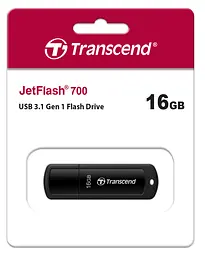 Transcend Накопичувач 16GB USB 3.1 JetFlash 700 Black - мініатюра 3