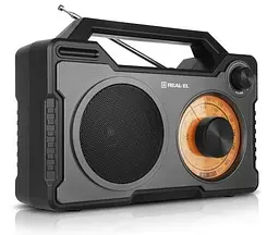 Радіоприймач 1.0 X-703 Black, 8 Вт, пластиковий корпус, FM/AM/SW REAL-EL teh0029030 - мініатюра 3