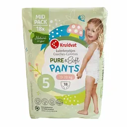 Підгузки-трусики Kruidvat Pure & Soft 5 (13-20 кг), 18 шт